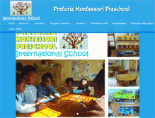 Tablet Screenshot of pretoria-montessori-preschool.com
